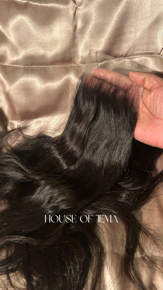 CLOSURE 5x5 - RAW HAIR INDONESIAN (12-16 POUCES)